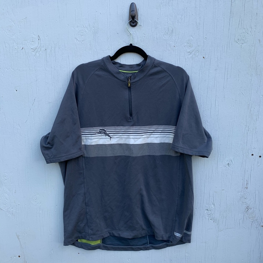 Tommy Bahama Half Zip Polo Short Sleeve Shirt